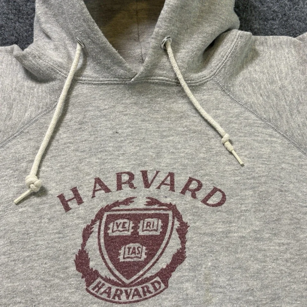 Vintage 1970s Harvard University Champion Blue Bar Hoodie Mens XL Gray USA 70s